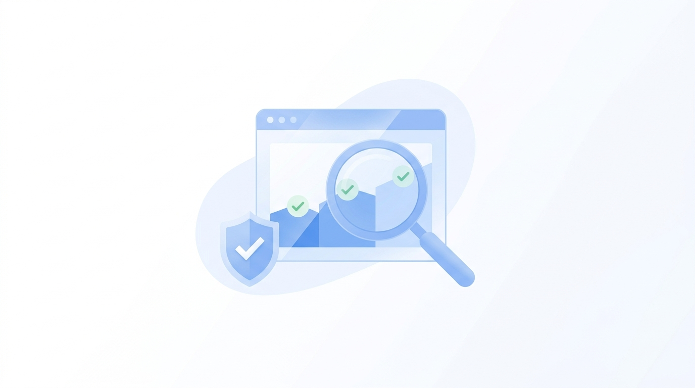 Illustration einer automatisierten Website-Barrierefreiheits-Pruefung
